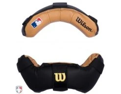 Wilson Umpire Gear Wilson MLB Two Tone Umpire Mask Replacement Pads - Black And Tan