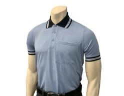 Smitty Umpire Smitty Short Sleeve Body Flex Umpire Shirt - Polo Blue With Black Collar