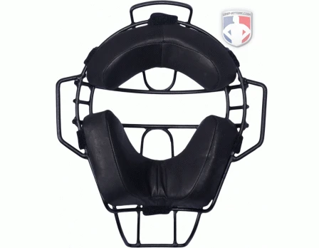 Diamond Umpire Gear Diamond Matte Black Big League Aluminum Umpire Mask With Leather - Image 2