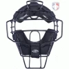 Diamond Umpire Gear Diamond Matte Black Big League Aluminum Umpire Mask With Leather