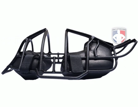 Diamond Umpire Gear Diamond Matte Black Big League Aluminum Umpire Mask With Leather - Image 3