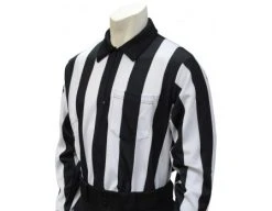 Smitty Officials Apparel Smitty 2" Stripe Heavyweight Interlock Long Sleeve Football Referee Shirt
