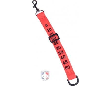 Smitty Officials Apparel Orange Nylon Chain Clip With Plastic Yard Marker Slide