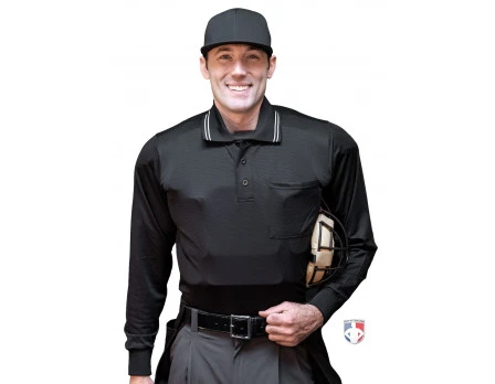 Smitty Umpire Smitty Long Sleeve Body Flex Umpire Shirt - Black - Image 2