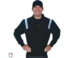 Smitty Umpire Smitty Traditional Half-Zip Umpire Jacket - Black And Powder Blue