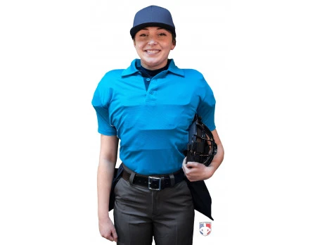 Smitty Umpire Smitty NCAA Softball Short Sleeve Body Flex Women's Umpire Shirt - Bright Blue - Image 4