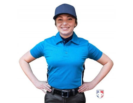 Smitty Umpire Smitty NCAA Softball Short Sleeve Body Flex Women's Umpire Shirt - Bright Blue - Image 2
