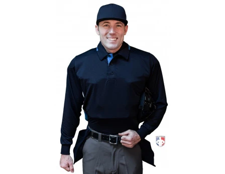 Smitty Umpire Smitty NCAA Softball Long Sleeve Body Flex Men's Umpire Shirt - Midnight Navy - Image 2