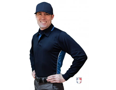 Smitty Umpire Smitty NCAA Softball Long Sleeve Body Flex Men's Umpire Shirt - Midnight Navy