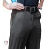 Smitty Umpire Smitty Performance Poly Spandex Charcoal Grey Flat Front Umpire Base Pants With Expander Waistband