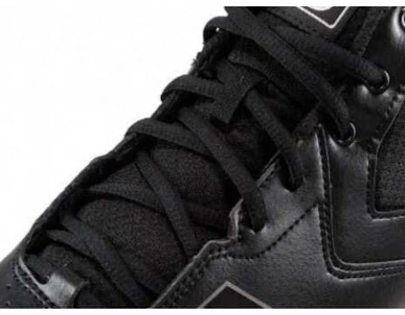 All Sport Mid Cut Black Oval Shoelaces - Pair - Image 3