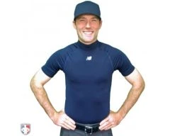 New Balance Referee And Umpire Shoes New Balance Challenger Mock Neck Short Sleeve Compression Shirt - Navy