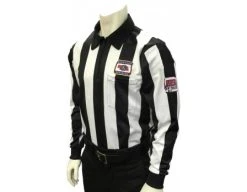 Nebraska (NSAA) 2 1/4" Stripe Long Sleeve Football Referee Shirt With NHSOA Logo