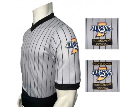 Indiana (IHSAA) Body Flex Grey V-Neck Wrestling Referee Shirt