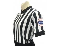 Kansas (KSHSAA) 1" Stripe Women's V-Neck Basketball Referee Shirt