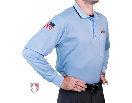 Illinois (IHSA) Long Sleeve Umpire Shirt - Powder Blue - Image 3