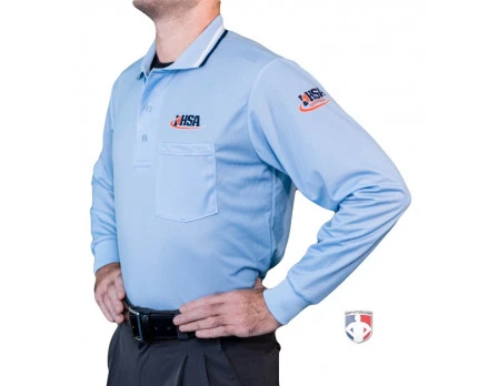 Illinois (IHSA) Long Sleeve Umpire Shirt - Powder Blue - Image 2