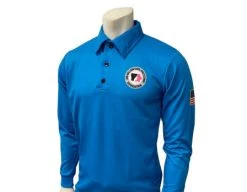 Iowa Girls (IGHSAU) Men's Long Sleeve Volleyball / Swimming Referee Shirt - Bright Blue