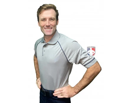 Smitty Officials Apparel Smitty Men's Mesh Volleyball Referee Shirt - Grey - Image 2