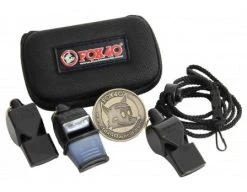 Fox 40 3-Pack Referee Whistle Kit With Lanyard, Flip Coin And Case