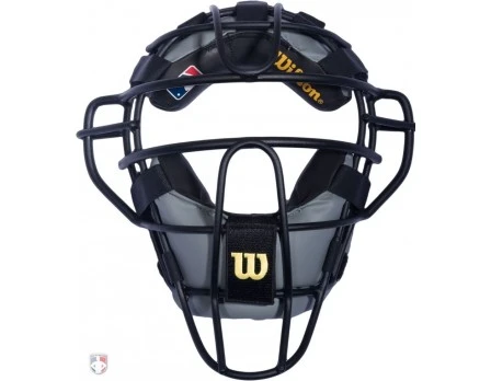 Wilson Umpire Gear Wilson MLB Black Dyna-Lite Aluminum Umpire Mask With Black And Grey Wrap Around
