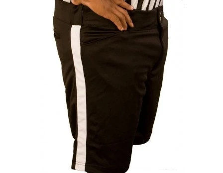 Smitty Officials Apparel Smitty Black Football Shorts With White Stripe